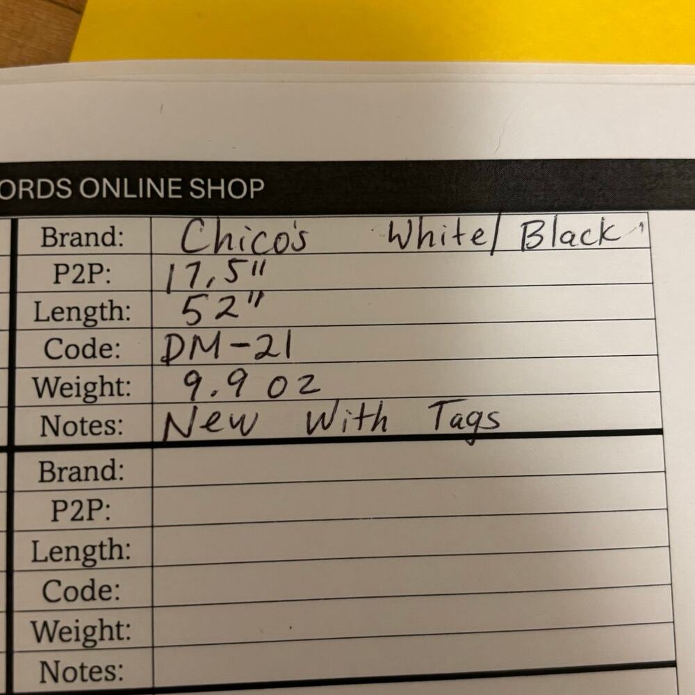 Chico’s Maxi Dress NWT Sz 1 White Black Colorblock Sleeveless Asymmetrical Fairy - Picture 10 of 10